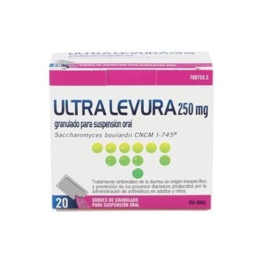 Ultra levura 250 mg 20 sobres...