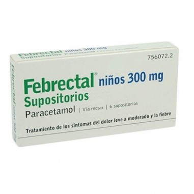 Febrectal niños 300 mg 6 supositorios